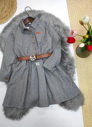 Детское теплое платье для девочки кашемир