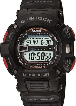 Наручные часы casio g-shock g-9000-1v mudman защита от грязи