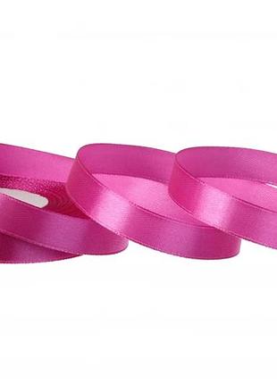 Стрічка атласна малинова рулон 23м*12 мм, блок - 10 рулонів (#95)
