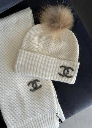 Брендовый комплект шапка шарф