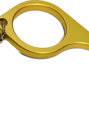 Багатофункціональна безконтактна кнопка-стилус безконтактний корисний брелок 5-функціональний золотий