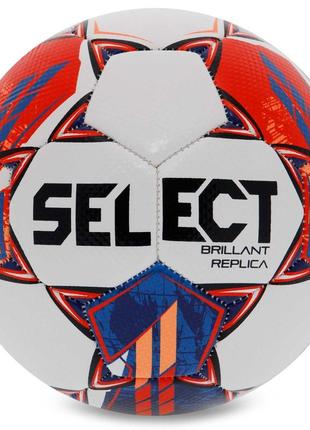 М'яч футбольний select brillant v23 no4 білий-червоний