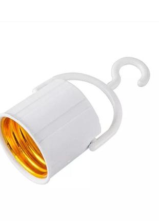 Держатель с крючком для светодиодной (led) лампы e27 с выключателем