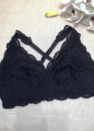 Чорний мереживний бюстгальтер, топ, primark 80f 80g 36f