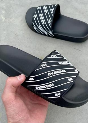 Balenciaga slides small logo ‘black’