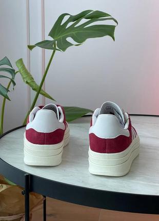 Кроссовки adidas gazelle bold bordo4 фото