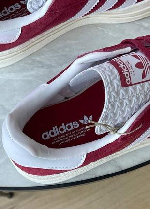 Кроссовки adidas gazelle bold bordo10 фото