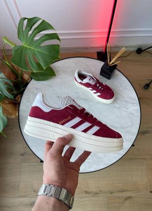 Кросівки adidas gazelle bold bordo