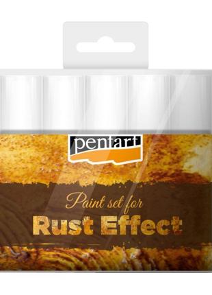 Набор pentart rust effect set для эффекта ржавчины 5 цветов по 20 мл