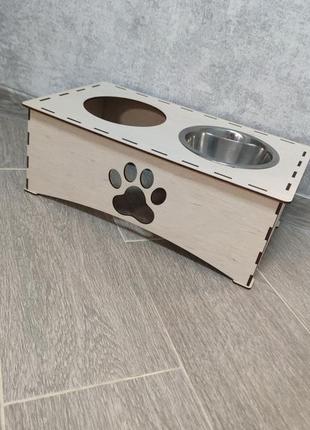 Підставка на дві миски для собак і кішок