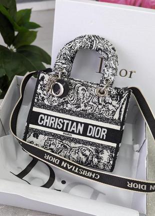 Сумка christian dior lady чорний тигр