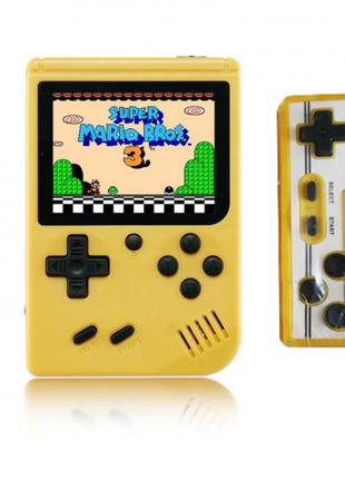 Приставка retro fc sup game box 400 игр dendy с джойстиком rf-400, желтый