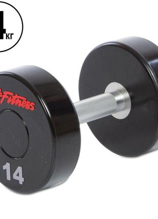 Гантель цельная профессиональная life fitness sc-80081-14 1шт 14кг