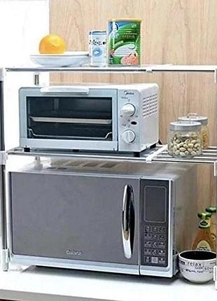 Полка-органайзер для микроволновки multifunctional storage rack 65x60x25 см -  2028