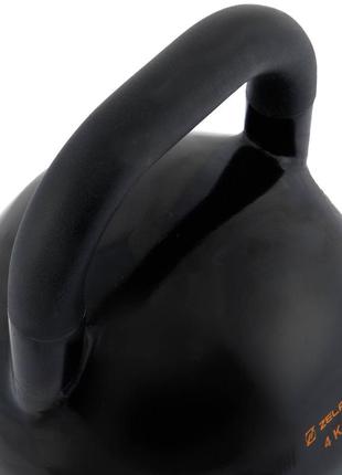 Гиря сталева пофарбована чорна zelart ta-7795-4 4 кг чорний4 фото