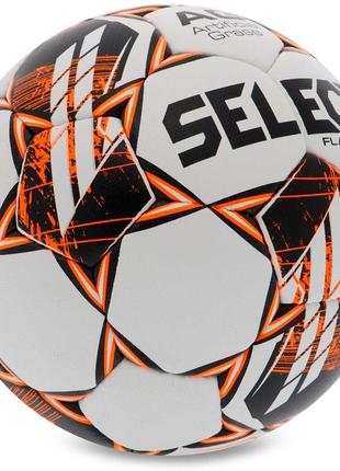 Мяч футбольный select flash turf fifa basic v23 №4 белый-оранжевый2 фото