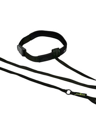 Поясний тренажер для плавання madwave belt trainer m077105 (нейлон, поліпропілен, довжина-2,1 м, чорний)