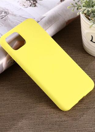 Силіконовий чохол для google pixel 4xl жовтий з мікрофіброю soft touch