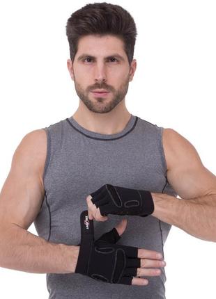 Перчатки для фитнеса и тяжелой атлетики zelart sb-161577 s-xxl черный9 фото