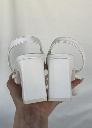 Белые босоножки туфли6 фото