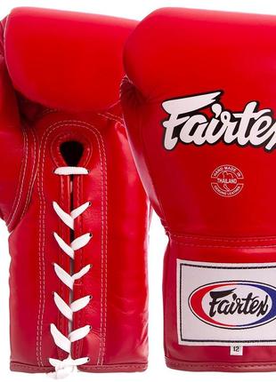 Перчатки боксерские кожаные професиональные на шнуровке fairtex bgl6 10-16 унций цвета в ассортименте