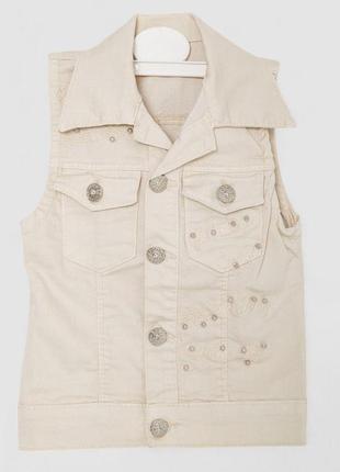 Жилетка дитяча для дівчаток  -уцінка, колір бежевий, 247r10029-u-32