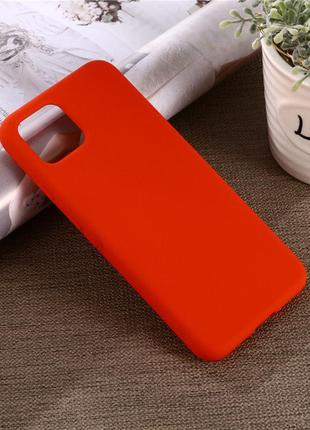 Силіконовий чохол для google pixel 4 червоний з мікрофіброю soft touch