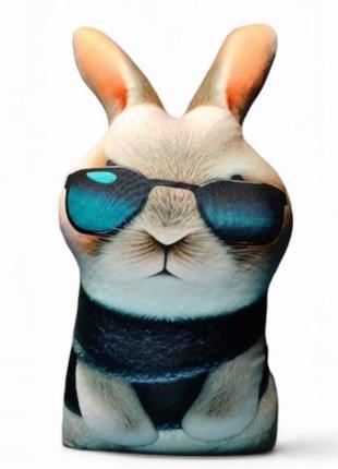 Іграшка антистрес м'яка "заєць boss" 30см