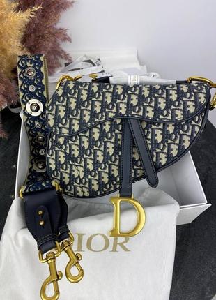 Сумка жіноча в стилі dior saddle logo premium