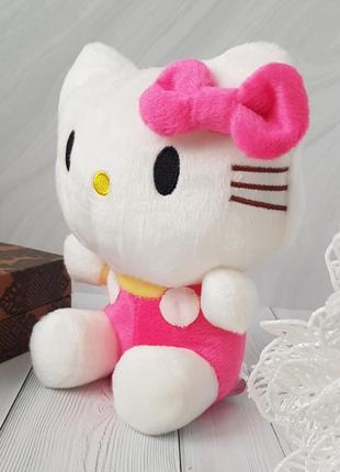 Плюшева іграшка кішка хеллоу кітті, рожева, з мультфільму hello kitty, 20 см2 фото