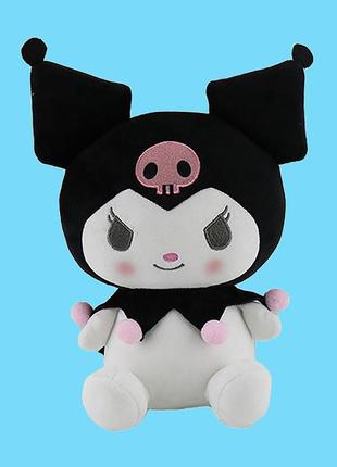 Плюшевая игрушка sanrio куроми хеллоу китти, розовая, аниме kuromi hello kitty, 25 см