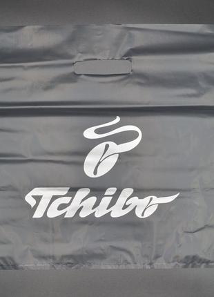 Пакет полиэтиленовый с прорезной ручкой "tchibo" / 35*40см / черный / 50 шт
