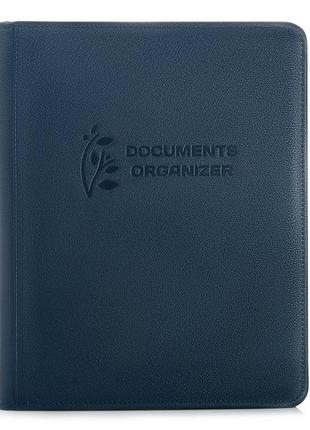 Папка для сімейних документів а4 classic синя (шкіра)