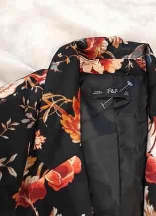 Стильный цветочный пиджак пиджак жакет7 фото