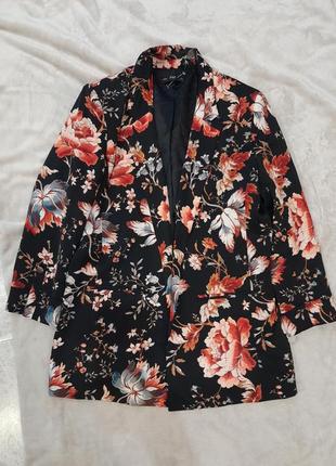 Стильный цветочный пиджак пиджак жакет2 фото