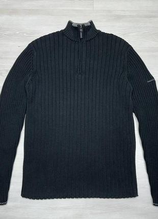 Dkny jeans брендова чоловіча чорна кофта светр с замком