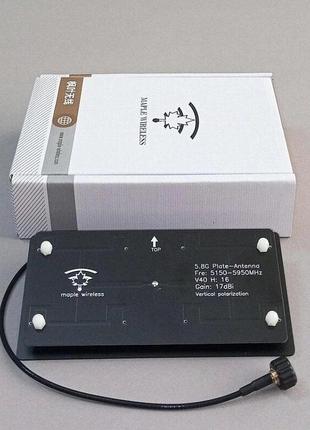 Антенна 5.8g 50 вт 17dbi пластинчатая aat/manual maple wireless, for fpv monitor, sma-male (штырь)