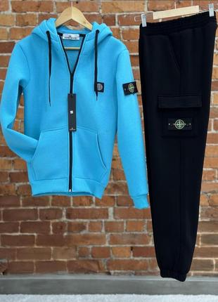 Костюм stone island бирюзовый зима