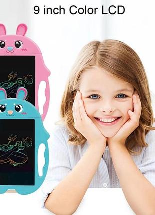 Дитячий графічний планшет для малювання animals writing tablet lcd зі стилусом