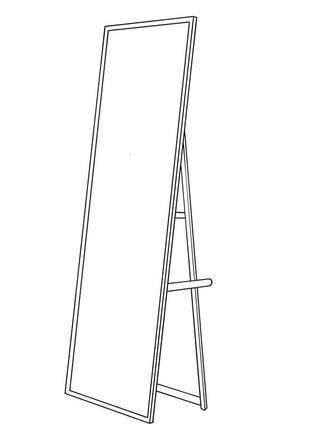 Зеркало напольное в раме с подставкой мольберт