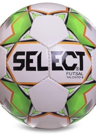 Мяч для футзала select talento 9 fb-2996 №4 белый-зеленый