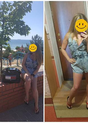 Джинсовый ромпер комбинезон