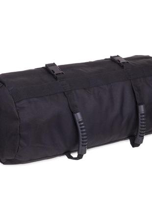 Сумка для кроссфита sandbag fi-6232-3 60lb (pu, вага до 28 кг, 6 філлеров для піску, чорний)