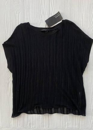 Жіноча сіткована чорна футболка від stradivarius