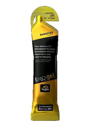 Гель енергетичний torq banoffee with guarana блок 15шт по 45 грам