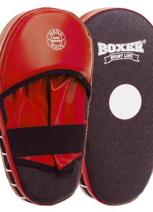 Лапа прямая удлиненная для бокса и единоборств boxer 2008-01 38х18х4,5см 2шт цвета в ассортименте3 фото
