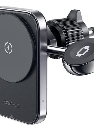 Автотримач з бездротовою зарядкою acefast d18 in-car 2-in-1 magnetic wireless charging holder black