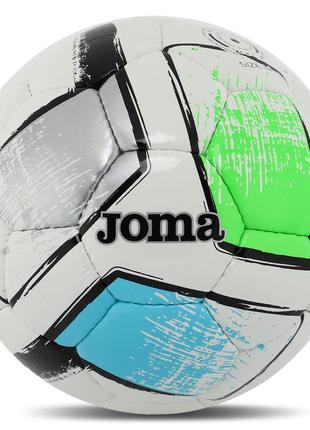 М'яч футбольний joma dali ii 400649-211-t4 no4 сірий-зелений-синій