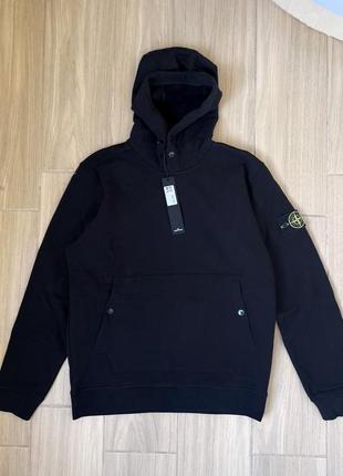 Худи stone island black 791561720 authentic оригинал стон айленд