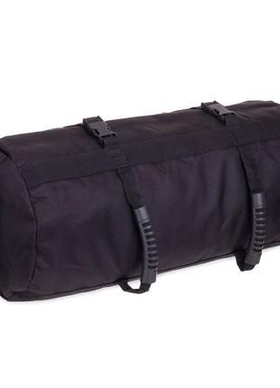 Сумка для кроссфита sandbag fi-6232-2 50lb (pu, вага до 23 кг, 5 філлеров для піску, чорний)